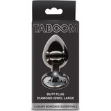 Buttplug With Diamond Jewel L - Zwart