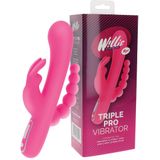 Willie Toys - Triple Pro Vibrator -  Lengte: 21,5 cm - 7 Vibratiepatronen - 5 Vibratiesnelheden