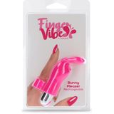 Oplaadbare Vinger Vibrator Bunny Pleaser - Roze