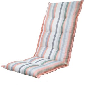 Tuinkussen hoge rug - Righe salmone