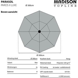 Madison Paros 2 Parasol Ø 300 cm