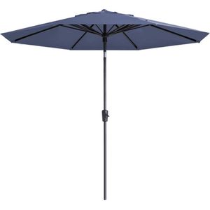 <p>Deze tuinparasol Paros II Luxe uit de Madison TOPLINE serie is een duurzame, stabiele en hoogwaardige parasol die perfect is voor in je buitenruimte! De parasol heeft een handig kantelmechanisme en een eenvoudig draaimechanisme voor het openen en sluiten. Het waterafstotende doek met volant is gemaakt van hoogwaardig 220 gr/m² polyester met PA-coating. Met een UPF factor van 50+ beschermt deze parasol tot wel 2.000 uur tegen uv-stralen. Let op: een parasolvoet van minimaal 55 kg (niet inbegrepen) is vereist en het gebruik van een Madison parasolhoes wordt aanbevolen voor optimale bescherming.</p>
<ul>
  <li>Kleur: blauw</li>
  <li>Materiaal paal: aluminium</li>
  <li>Materiaal balein: staal</li>
  <li>Frame met gepoedercoate afwerking</li>
  <li>Materiaal doek: stof (220 gram/m²) met PA-coating</li>
  <li>Afmetingen parasol: 300 x 258 cm (ø x H)</li>
  <li>Afmetingen paal: 3,8 cm (ø)</li>
  <li>Uv-beschermingsfactor: 50+</li>
  <li>Handig kantelmechanisme</li>
  <li>Eenvoudig rotatiesysteem</li>
  <li>Opzetsysteem met handslinger</li>
  <li>Met enkel ventilatiegat</li>
  <li>Waterafstotend</li>
</ul>