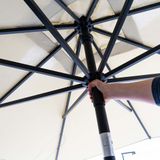 Madison Parasol Mykanos 250 cm Grijs - Stijlvolle en functionele parasol voor optimale schaduw