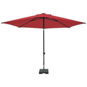 Madison - Stokparasol mykanos push-up 250 cm polyester brick red grade 6 zonwering