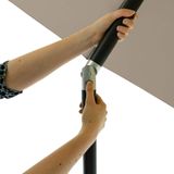 Madison - Stokparasol denia push-up 200x200cm polyester ecru grade 6 zonwering