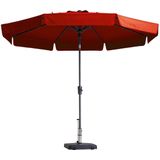 Madison Parasol Flores Luxe Rond 300 cm Steenrood