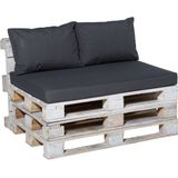 Madison - Palletkussen - Loungekussen - Zitkussen - 120x80cm - Outdoor Panama Grijs - Tuinkussen