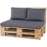 Madison - Palletkussen - Loungekussen - Zitkussen - 120x80cm - Outdoor Panama Grijs - Tuinkussen