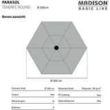 Madison Parasol Tenerife Rond 300 cm - Appeltjesgroen