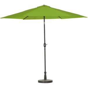 <p>Deze parasol Tenerife uit de Madison BASIC LINE serie is een duurzame en stabiele parasol met een goede prijs-kwaliteitverhouding. De parasol is voorzien van een kantelmechanisme en een slingersysteem voor het gemakkelijk openen en sluiten. Het waterafstotende doek is gemaakt van hoogwaardig 220 gr/m² polyester met PU-coating. De luchtventilatie zorgt ervoor dat de parasol beter bestand is tegen wind. Let op: deze parasol heeft een parasolvoet nodig van minimaal 40 kg (niet inbegrepen) en kan het beste beschermd worden met een apart verkrijgbare Madison parasolhoes.</p>
<ul>
  <li>Kleur: appeltjesgroen</li>
  <li>Materiaal paal: aluminium</li>
  <li>Materiaal balein: staal</li>
  <li>Frame met gepoedercoate afwerking</li>
  <li>Materiaal doek: polyester (220 gram/m²)</li>
  <li>Afmetingen parasol: 300 x 240 cm (ø x H)</li>
  <li>Afmetingen paal: 3,8 cm (ø)</li>
  <li>Balein eindvak</li>
  <li>Eenvoudig rotatiesysteem</li>
  <li>Opzetsysteem met handslinger</li>
  <li>Met enkel ventilatiegat</li>
  <li>Waterafstotend</li>
  <li>Voorzien van een bevestigingsband met klittenbandsluiting</li>
  <li>Materiaal: Polyester: 100%</li>
</ul>