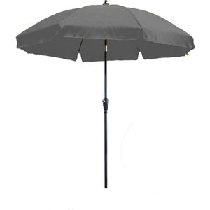 <p>Deze parasol Lanzarote uit de Madison BASIC LINE serie is een duurzame en stabiele parasol met een goede prijs-kwaliteitverhouding. De parasol is zorgvuldig gemaakt en heeft twee belangrijke kenmerken: een kantelmechanisme en een slingersysteem voor het openen en sluiten. Het doek is gemaakt van hoogwaardig polyester met PU-coating, wat zorgt voor een goede bescherming tegen de zon. </p>
<p>Om de parasol te gebruiken, heeft u een parasolvoet nodig van minimaal 25 kg (niet inbegrepen). We raden ook aan om een Madison parasolhoes apart aan te schaffen om de parasol te beschermen wanneer deze niet in gebruik is. </p>
<ul>
  <li>Kleur: taupe</li>
  <li>Materiaal paal: aluminium</li>
  <li>Materiaal balein: staal</li>
  <li>Frame met gepoedercoate afwerking</li>
  <li>Materiaal doek: polyester (220 gram/m²)</li>
  <li>Afmetingen parasol: 250 x 240 cm (ø x H)</li>
  <li>Afmetingen paal: 3,35 cm (ø)</li>
  <li>Balein eindvak</li>
  <li>Eenvoudig rotatiesysteem</li>
  <li>Opzetsysteem met handslinger</li>
  <li>Met zijflapjes</li>
  <li>Waterafstotend</li>
  <li>Voorzien van een bevestigingsband met klittenbandsluiting</li>
  <li>Materiaal: Polyester: 100%</li>
</ul>
<p>Deze parasol is een ideale keuze voor wie op zoek is naar een betaalbare en betrouwbare parasol met handige functies. Geniet van de zomer in de schaduw van deze Lanzarote parasol!</p>