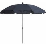 Parasol 200/8 met knik blauw 200cm