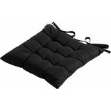 Toskana-Kissen Madison Panama Schwarz (46 x 46 cm)