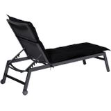 Madison - Tuinkussen - Loungekussen - 200 x 65cm - Panama Zwart - Ligbedkussen