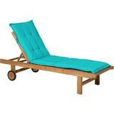 Madison - Tuinkussen - Loungekussen - 200 x 60cm - Panama Aqua Blauw - Ligbedkussen