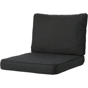 Madison - Zitkussen - Rib Zwart - 60x60 cm - Loungekussen
