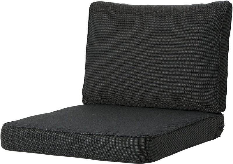 Madison - Zitkussen - Rib Zwart - 60x60 cm - Loungekussen