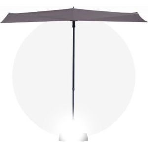 <p>De unieke balkonparasol Sun Wave uit de Madison TOPLINE serie is een duurzame, stabiele en hoogwaardige parasol die perfect is voor in je buitenruimte! Deze parasol kan in hoogte versteld en in meer dan 80 standen gekanteld worden! Hij is perfect voor gebruik op het balkon om je uit de zon en wind te houden.</p>
<p>Deze parasol heeft een waterafstotend doek met volant gemaakt van hoogwaardig 220 gr/m² polyester met PA-coating. Hij beschermt tot wel 2.000 uur tegen uv-stralen aangezien hij een UPF factor van 50+ heeft! Houd er rekening mee dat deze parasol een parasolvoet nodig heeft van minimaal 30 kg of een Madison balkonbeugel (niet inbegrepen).</p>
<p>De Sun Wave wordt het beste beschermd met een Madison parasolhoes die apart verkrijgbaar is.</p>
<ul>
  <li>Kleur: taupe</li>
  <li>Materiaal paal: aluminium</li>
  <li>Materiaal balein: staal</li>
  <li>Frame met gepoedercoate afwerking</li>
  <li>Materiaal doek: stof (220 gram/m²) met PA-coating</li>
  <li>Afmetingen parasol: 270 x 150 x 240 cm (L x B x H)</li>
  <li>Afmeting paal: 48 x 4,65 cm (L x B)</li>
  <li>Balkonparasol</li>
  <li>Doet ook dienst als windscherm</li>
  <li>In hoogte verstelbaar</li>
  <li>Meer dan 80 standen</li>
  <li>Uv-beschermingsfactor: 50+</li>
  <li>Waterafstotend</li>
  <li>Kan gemonteerd worden op balkon met balkonklem (apart verkrijgbaar)</li>
  <li>Voorzien van een bevestigingsband met klittenbandsluiting</li>
  <li>Materiaal: Polyester: 100%</li>
</ul>
<p>Suggestie: de parasolvoet moet minimaal 30 kg zijn. Als alternatief kan je de Sun Wave balkonklem gebruiken.</p>