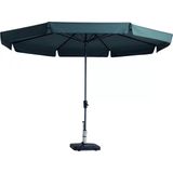 Madison Parasol Syros Luxe Rond 350 cm Grijs - Stijlvolle Luxe Parasol