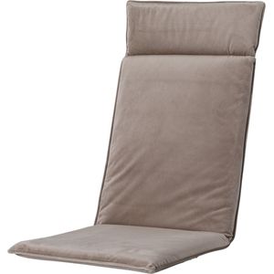 Madison Tuinstoelkussen Uni. hoog | Outdoor Velvet Taupe | 120x50cm