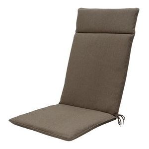 Standenstoel hoge rug kussen 120x50 cm Taupe eco