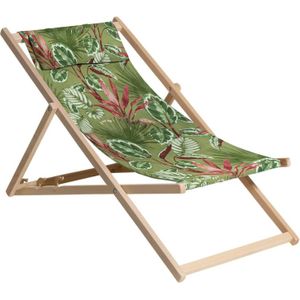 Madison Strandstoel Cala 55x90x87 cm hout groen