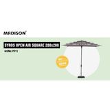 Madison - Parasol Syros Open Air Round Grey - 350cm - Grijs