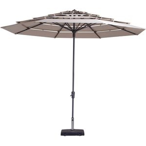 Madison - Parasol Syros Open Air Round Grey - 350cm - Grijs