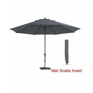 Parasol Rond Grijs 400 cm met hoes Madison | Topkwaliteit parasol