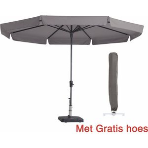 Parasol Rond Taupe 350cm Syros met hoes