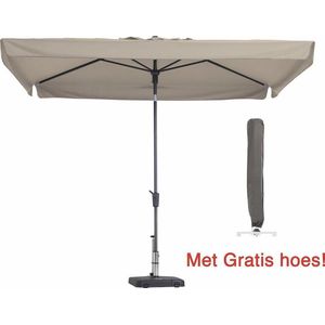 Madison - Rechthoekige Parasol - Ecru - UV Bestendig - Draaimechanisme