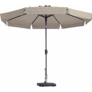 Parasol Rond Ecru 300cm | Madison Flores | Kantelbare en ronde parasol van topkwaliteit