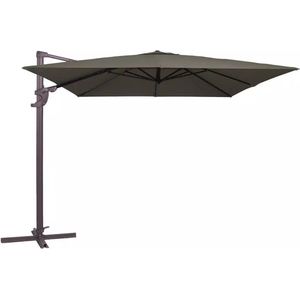 Zweefparasol monaco flex iii 300x300 cm polyester grey grade 6 zonw...