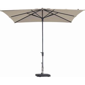 Parasol vierkant New York Ecru | Topkwaliteit Madison parasol | Afmeting vierkante parasol is 280 x 280 cm | TÜV gecertificeerd