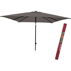 Parasol Rechthoek Taupe met hoes | Madison Corsica 200 x 250 cm | Kantelbare en rechthoekige parasol