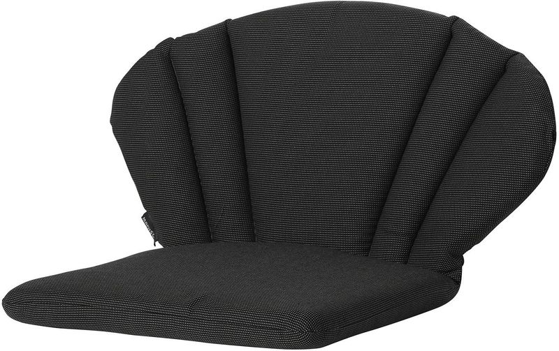 Madison Elegance Stoelkussen - Rib Black - 91x70 - Zwart