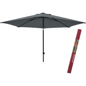 Ronde parasol met beschermhoes | Madison Elba grijs 300 cm | Parasol rond en kantelbaar