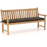 Madison - Tuinbankkussen - Rib Zwart - 180x48 cm