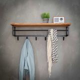 by fonQ - Edge - Wandkapstok - Acaciahout - Metaal - Stoere Look