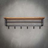 by fonQ - Edge - Wandkapstok - Acaciahout - Metaal - Stoere Look