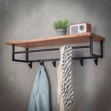 by fonQ - Edge - Wandkapstok - Acaciahout - Metaal - Stoere Look