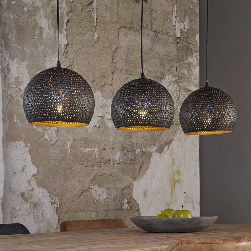 Zijlstra - Punchray - Hanglamp - Zwart - Dimbaar - 3 x E27 - 110 cm