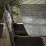 Eettafel 'Lakia' 160 x 90cm, 3D-betonlook, kleur grijs