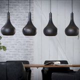MOOS hanglamp 4l punch kegel / zwart bruin