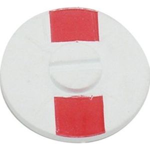Toilet rood-wit plaatje 5mm stift