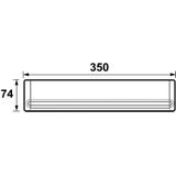 AXA Brievenbus Briefplaat met Naamplaat Aluminium F2 350 x 74 mm