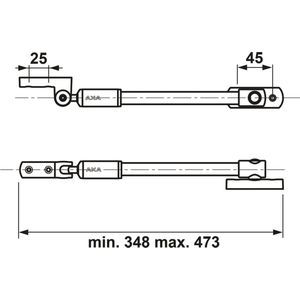 AXA Telescopische Uitzetter 30EX - Grijs Gelakt - 2825-00-49/E