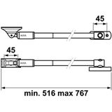 AXA telescopische uitzetter 50EX - grijs gelakt - 2845-00-49/E