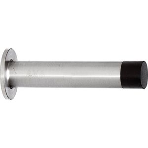 AXA Deurstopper (model WS16) Geborsteld RVS met rubber (Zwart): Wandmontage.