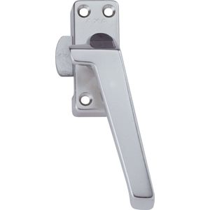 AXA Raamsluiting (model 3308) Aluminium: Afsluitbaar met drukknop, rechts naar buiten draaiend.